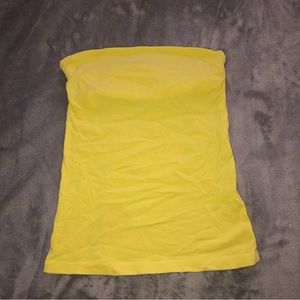 H&M yellow sleeveless Tube top, shirt